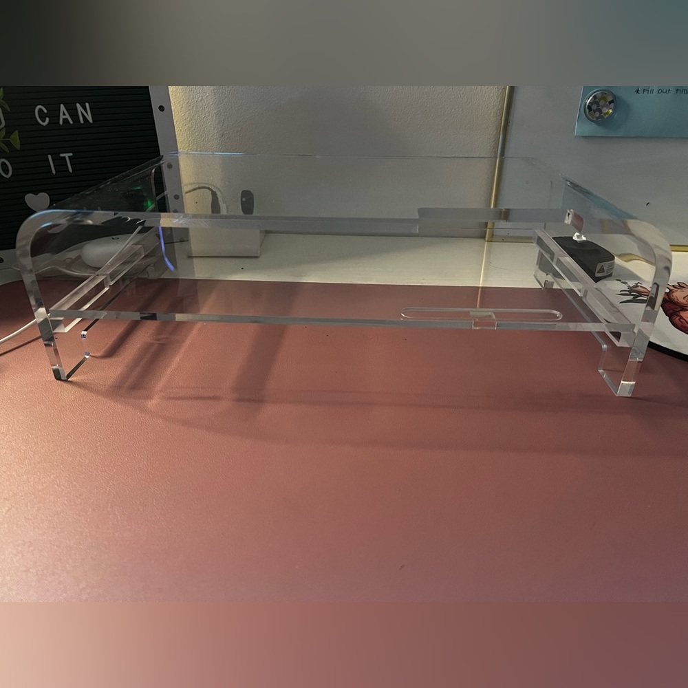 Clear desktop stand